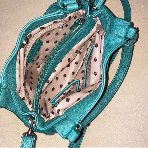 ELLE | Convertible Pebbled Vinyl Green Handbag - Picture 5 of 9